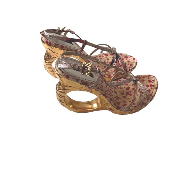 Louis Vuitton Floral Feerique Morganne Sandals Ring Heels Size 36 (US Size 6) - Picture 8 of 16